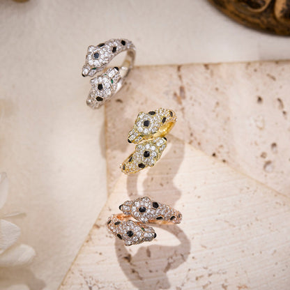 [Amore Jewelry]PANTHERE DOUBLE HEADED FULL DIAMOND  RING