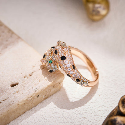 [Amore Jewelry]PANTHERE DOUBLE HEADED FULL DIAMOND  RING