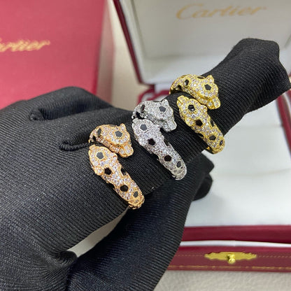 [Amore Jewelry]PANTHERE DOUBLE HEADED FULL DIAMOND  RING