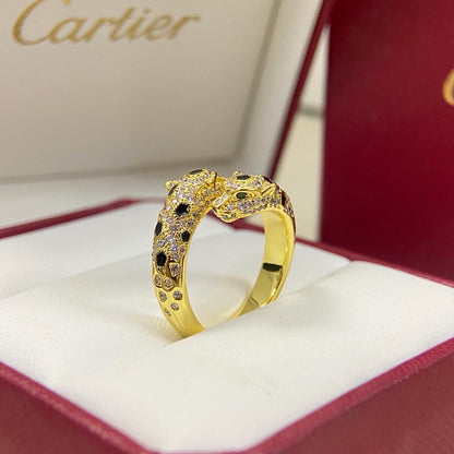 [Amore Jewelry]PANTHERE DOUBLE HEADED FULL DIAMOND  RING