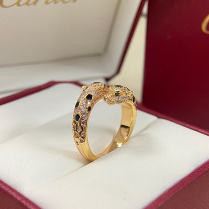 [Amore Jewelry]PANTHERE DOUBLE HEADED FULL DIAMOND  RING