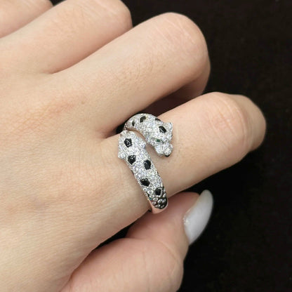 [Amore Jewelry]PANTHERE DOUBLE HEADED FULL DIAMOND  RING