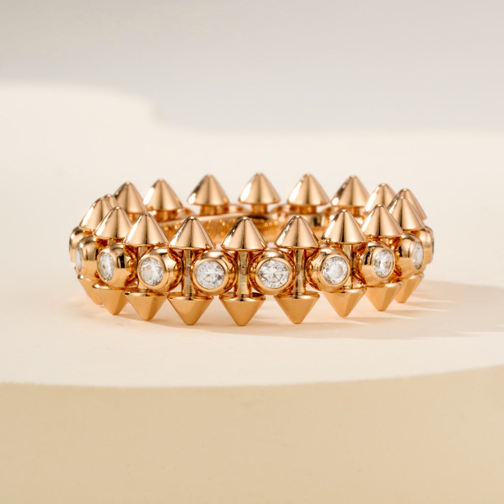 [Amore Jewelry]CLASH 6.8MM DIAMOND MEDIUM RING