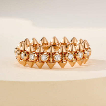 [Amore Jewelry]CLASH 6.8MM DIAMOND MEDIUM RING
