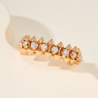 [Amore Jewelry]CLASH 6.8MM DIAMOND MEDIUM RING