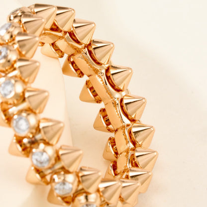 [Amore Jewelry]CLASH 6.8MM DIAMOND MEDIUM RING