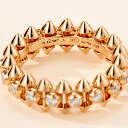 [Amore Jewelry]CLASH 6.8MM DIAMOND MEDIUM RING