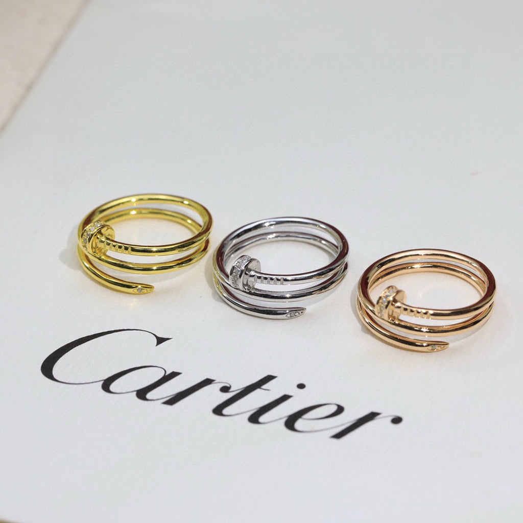 [Amore Jewelry]JUSTE RING 4.8MM HALF DIAMOND