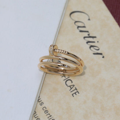 [Amore Jewelry]JUSTE RING 4.8MM HALF DIAMOND