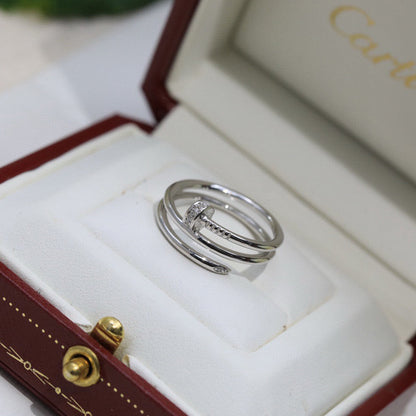 [Amore Jewelry]JUSTE RING 4.8MM HALF DIAMOND