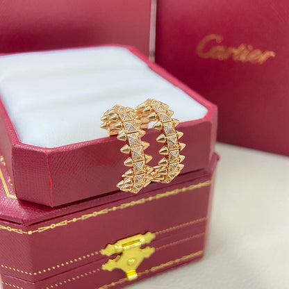 [Amore Jewelry]CLASH 6.4MM FULL DIAMOND SMALL EARRINGS