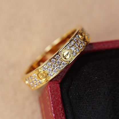 [Amore Jewelry]LOVE RING 4.0MM DIAMOND PAVED