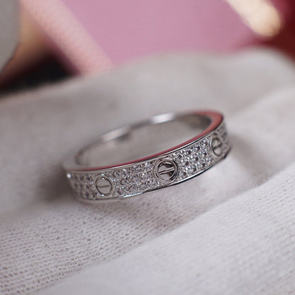[Amore Jewelry]LOVE RING 4.0MM DIAMOND PAVED