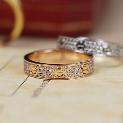 [Amore Jewelry]LOVE RING 4.0MM DIAMOND PAVED