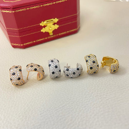 [Amore Jewelry]PANTHERE MINI FULL DIAMOND EARRINGS