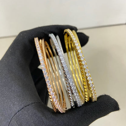 [Amore Jewelry]ETINCELLE HALF-PAVED DIAMOND BRACELET