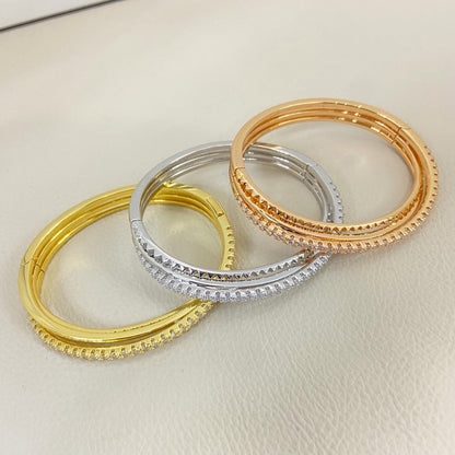 [Amore Jewelry]ETINCELLE HALF-PAVED DIAMOND BRACELET