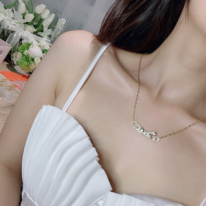 [Amore Jewelry]PANTHERE PAVED DIAMOND NECKLACE