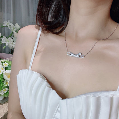 [Amore Jewelry]PANTHERE PAVED DIAMOND NECKLACE