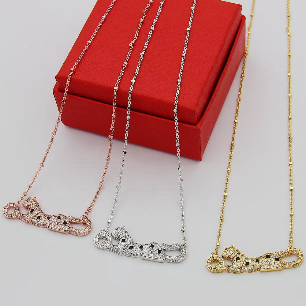 [Amore Jewelry]PANTHERE PAVED DIAMOND NECKLACE