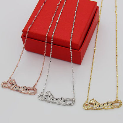 [Amore Jewelry]PANTHERE PAVED DIAMOND NECKLACE