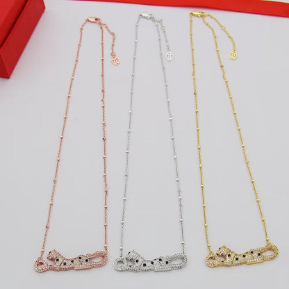 [Amore Jewelry]PANTHERE PAVED DIAMOND NECKLACE