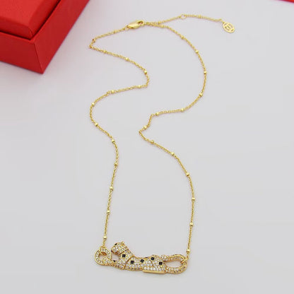 [Amore Jewelry]PANTHERE PAVED DIAMOND NECKLACE