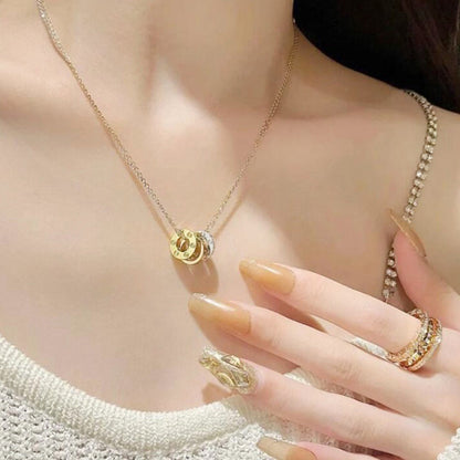 [Amore Jewelry]LOVE 6 DIAMOND PENDANT NECKLACE