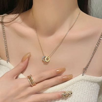 [Amore Jewelry]LOVE 6 DIAMOND PENDANT NECKLACE