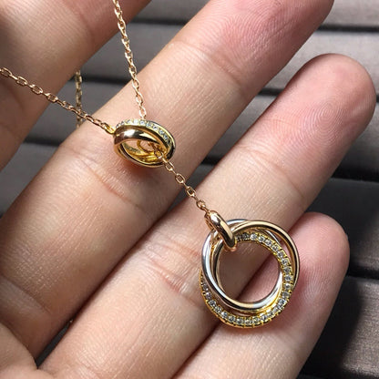 [Amore Jewelry]TRINITY DIAMONDS NECKLACE