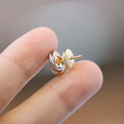 [Amore Jewelry]TRINITY STUD DIAMOND EARRINGS