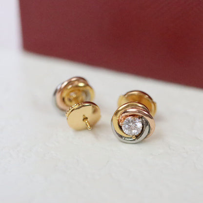 [Amore Jewelry]TRINITY STUD DIAMOND EARRINGS