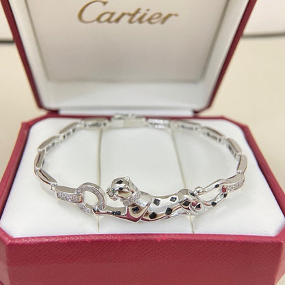 [Amore Jewelry]PANTHERE HALF DIAMOND ON CHAIN BRACELET