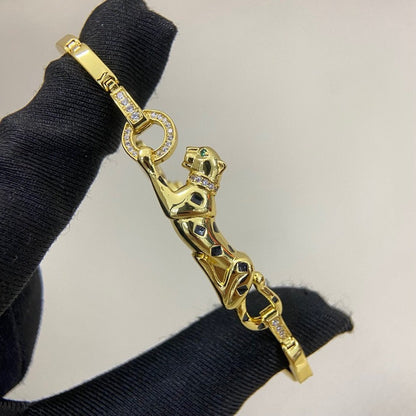 [Amore Jewelry]PANTHERE HALF DIAMOND ON CHAIN BRACELET