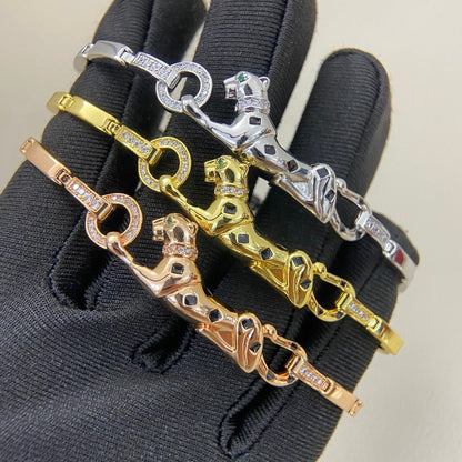 [Amore Jewelry]PANTHERE HALF DIAMOND ON CHAIN BRACELET