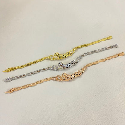 [Amore Jewelry]PANTHERE HALF DIAMOND ON CHAIN BRACELET
