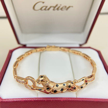 [Amore Jewelry]PANTHERE HALF DIAMOND ON CHAIN BRACELET