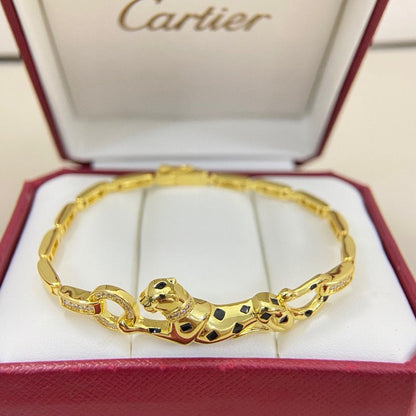 [Amore Jewelry]PANTHERE HALF DIAMOND ON CHAIN BRACELET