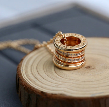 [Amore Jewelry]ZERO 1 PINK GOLD DIAMOND NECKLACE