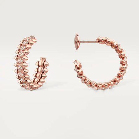 [Amore Jewelry]CLASH 6.4MM FULL DIAMOND SMALL EARRINGS
