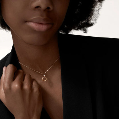 [Amore Jewelry]TRINITY  NECKLACE 1 DIAMOND