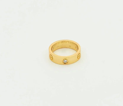 [Amore Jewelry]LOVE RING 5.5MM 3 DIAMONDS GOLD
