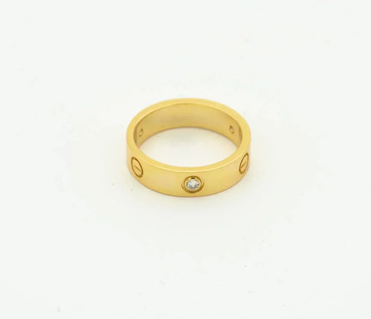 [Amore Jewelry]LOVE RING 4MM 1 DIAMOND GOLD
