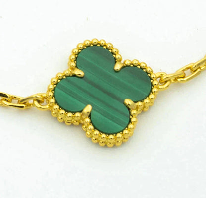 [Amore Jewelry] CLOVER 5 MOTIF MALACHITE BRACELET COLLECTION