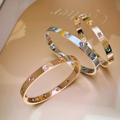 [Amore Jewelry]2026 RAINBOW LOVE BRACELET 6.1MM  10 DIAMONDS