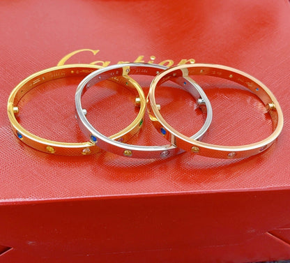 [Amore Jewelry]2026 RAINBOW LOVE BRACELET 6.1MM  10 DIAMONDS