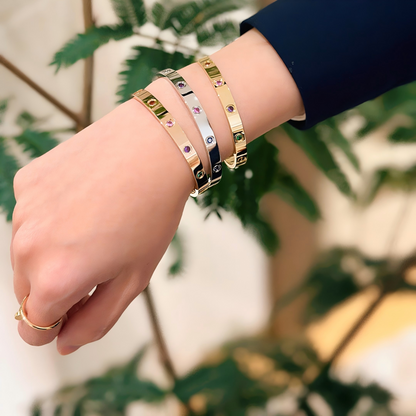 [Amore Jewelry]2026 RAINBOW LOVE BRACELET 6.1MM  10 DIAMONDS
