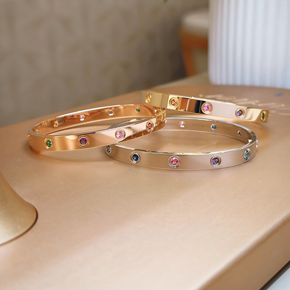 [Amore Jewelry]2026 RAINBOW LOVE BRACELET 6.1MM  10 DIAMONDS