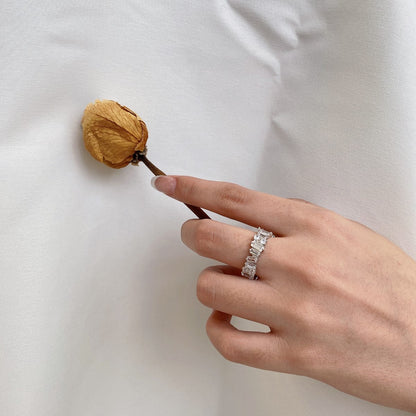 [Amore Jewelry]Delicate Multi Shape Tennis Ring