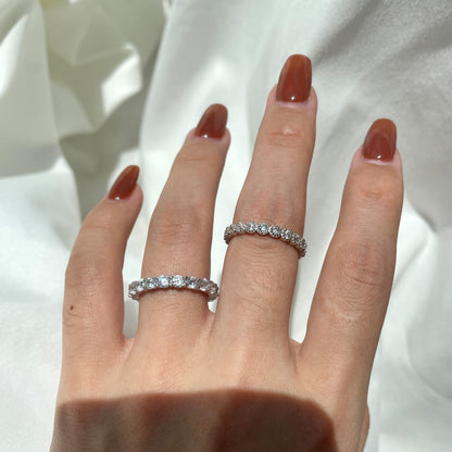 [Amore Jewelry]Sparkling Round Cut Tennis Ring